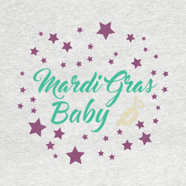 Mardi Gras Baby T-shirt and Apparel by TeeBunny17